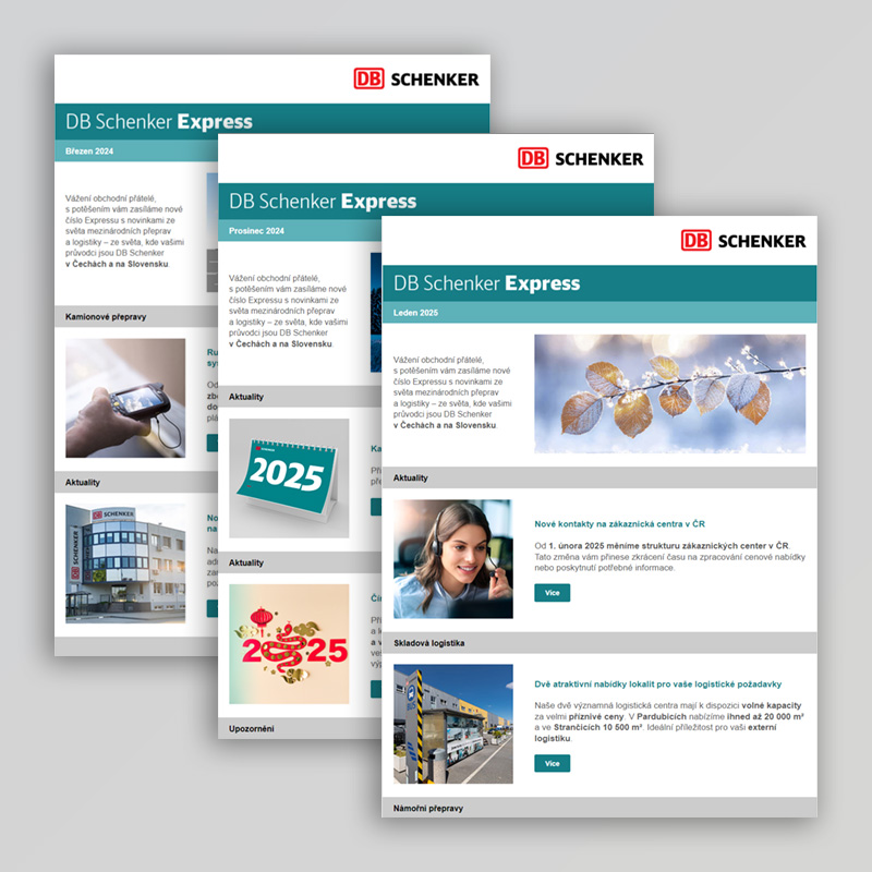 E-mailový newsletter DB Schenker Express